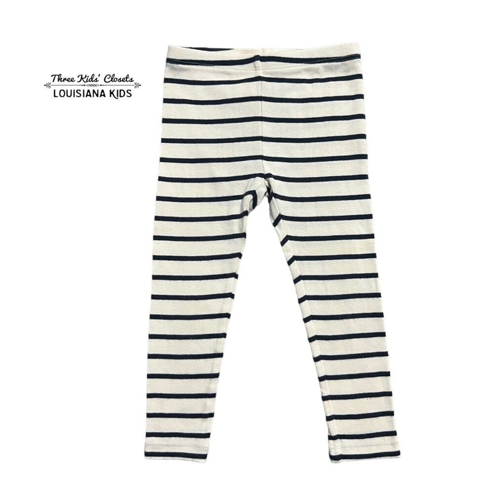 Tea Collection Sz 4 Navy Striped Leggings
